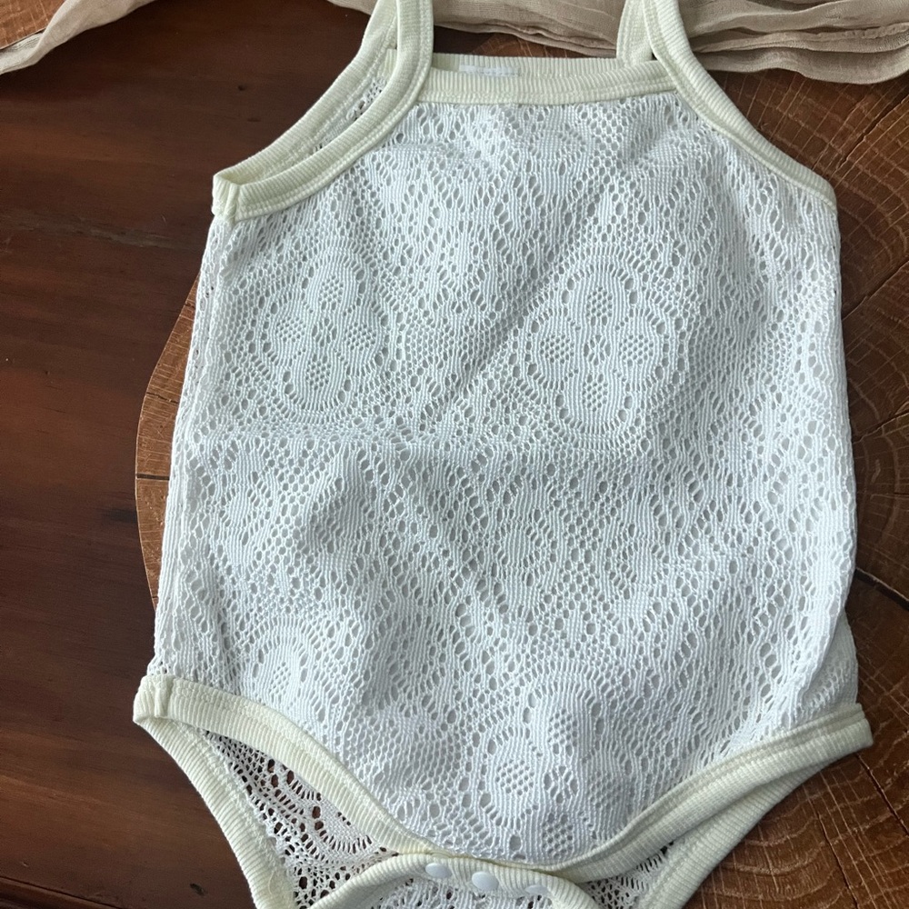 White Lace Kids One Piece